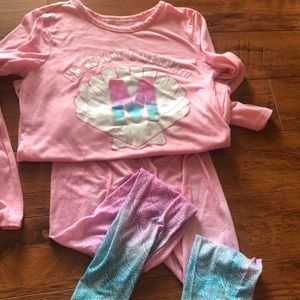 Mermaid “M” Pajama Set by Justice